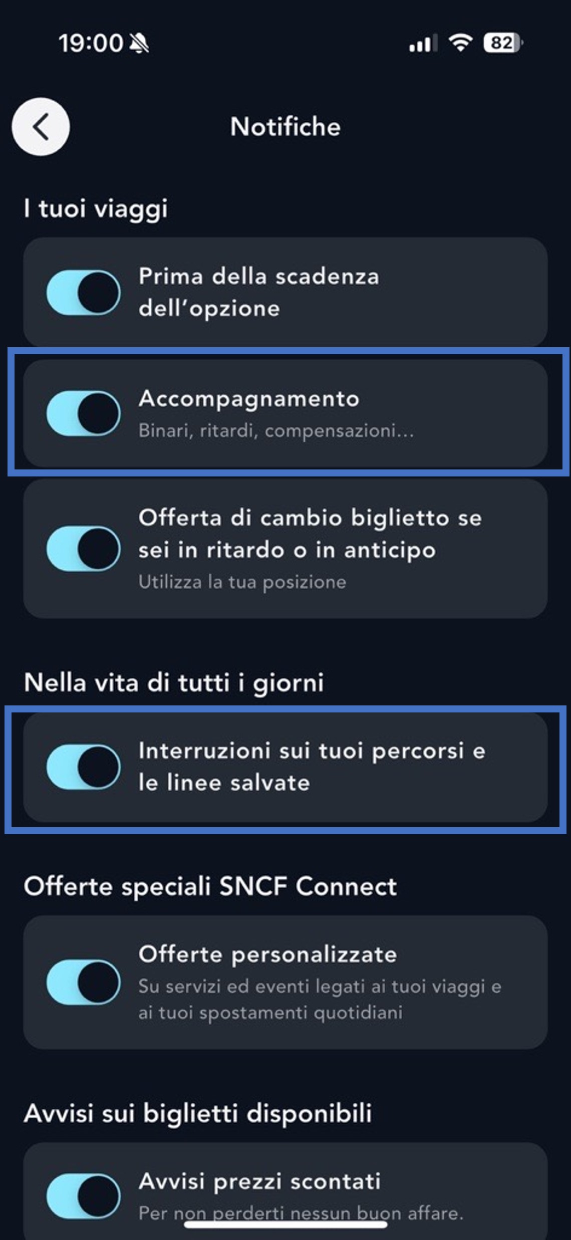 notifiche abilitate